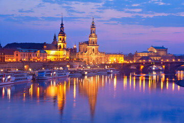 Wunderschöner Abend in Dresden, Deutschland