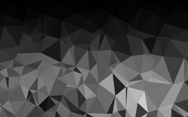 Light Silver, Gray vector shining triangular pattern.