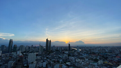 Bangkok city at sunset