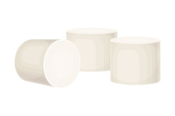 Rolls of Paper as Manufactured Product Vector Illustration