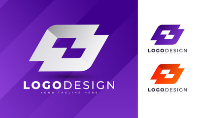 Colorful gradient  denim wear brand logo design vector template for your company business