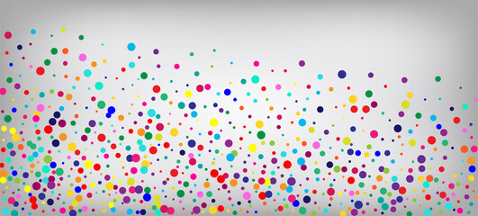 Rainbow Confetti Trendy Vector Background. 