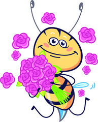 Funny character design of Honey Bee