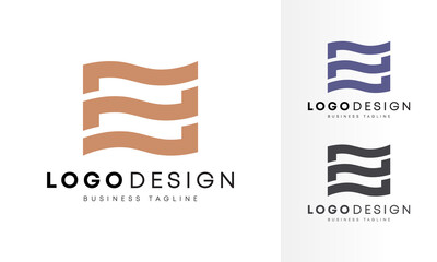 Minimalist & initial flat  E letter logo design, line art vector illustrations