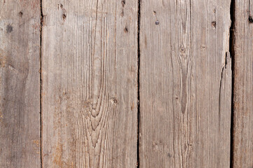 texture of old boards with nails, cracks and sand