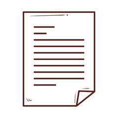 paper document icon on white background vector illustration design