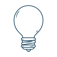 light bulb, energy and idea symbol, line style icon vector illustration design