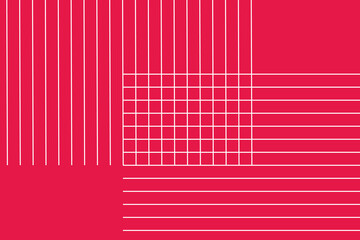 White perpendicular parallel grid line pattern on a red background vector