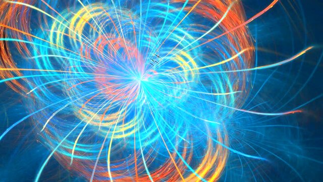 The rotation of the two spirals. High detailed.