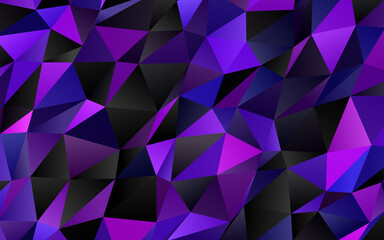 Obraz premium Dark Pink, Blue vector low poly texture.