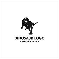 dinosaur logo design icon silhouette