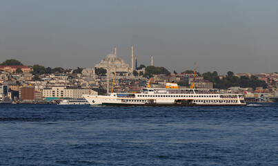 Ferry in Bosphorus Strait, Istanbul, Turkey