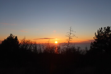 Obraz premium sunset in the mountains