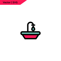 Bathroom equipment icon.