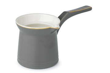 Ceramic turk or milk jug isolated on white