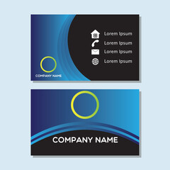 simple business card template for your business identity and logo. vector illustration