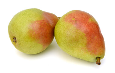 Fresh pears isolated on white background