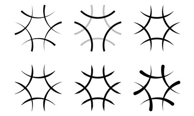 abstract lines as icon or logo. tattoo flat design.