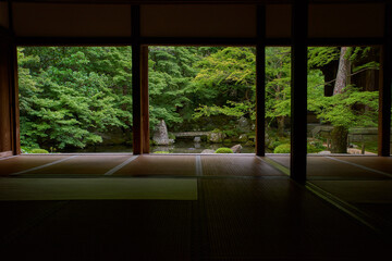 京都の夏の寺院（詩仙堂）