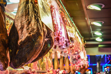 Delicious food in Boqueria market