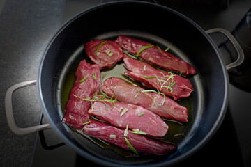 cooking at home- roasted game meat