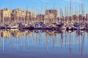 Barcelona port view