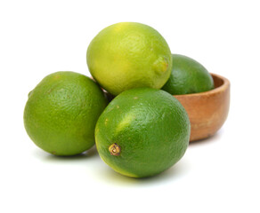 Citrus lime fruit isolated on white background cutout 
