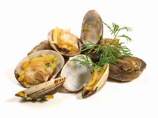 Italian Venus Mussels with Vegetables - Isolated