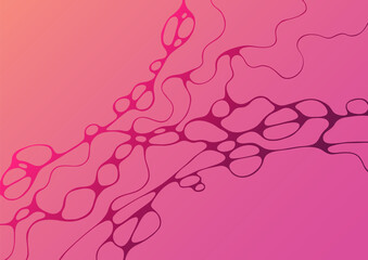 Abstract pink crimson Mother's Day fluid waves vector background.