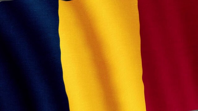 Chad. State flag of the country.