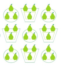 green pears vector pattern