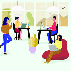 
Businessmen at work, office, coworking