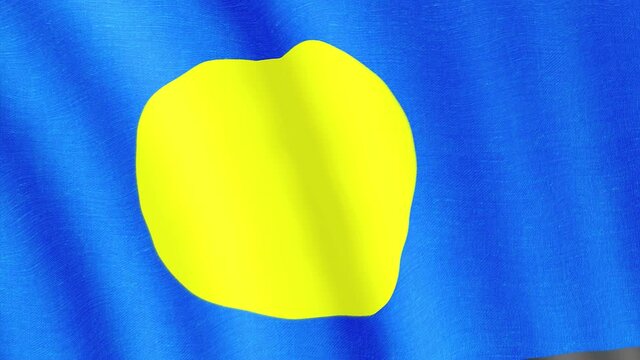 Palau. State flag of the country