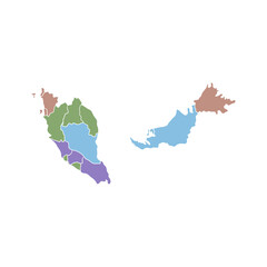Malaysia map vector design template illustration