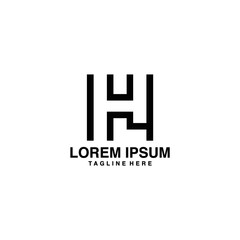 Obraz premium Initials H And L Logo Vector Icon Illustration