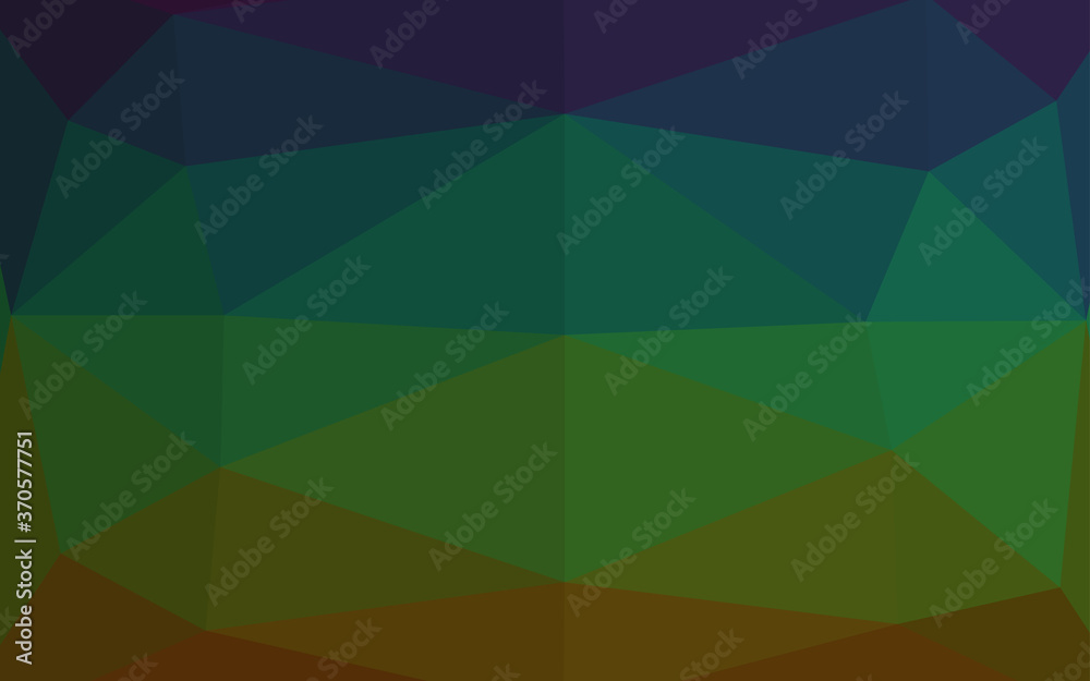 Wall mural Dark Multicolor, Rainbow vector low poly texture.