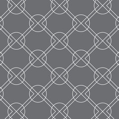 Fototapeta premium linear rounded diamond shape and circle, vector pattern.Pattern is clean for fabric, wallpaper, printing. Pattern is on swatches pattern.