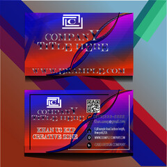 Professional Business card template with red and blue color
