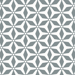 Vector pattern. Monochrome ornament with abstract flower