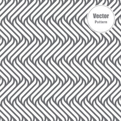 vector pattern with geometric waves. Endless stylish texture. Ripple monochrome background. pattern is on swatches panel.