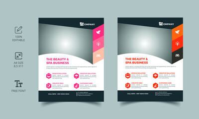 Creative Modern geometric Colorful Corporate Flyer Template Design