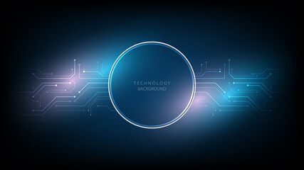 Abstract technology background, Illustration,Hi-tech communication concept innovation background,science and technology digital blue background