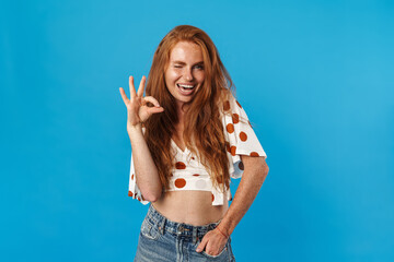 Portrait of a beautiful cheerful young woman