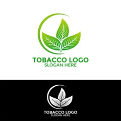 Tobacco leaf logo Icon,Vector logo for natural tobacco 
