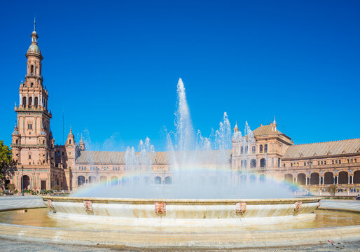 Plaza de Espana square in Seville, Spain.