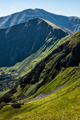 Obraz premium Polish Tatras mountains from Rakon peak, Western Tatras, Slovakia