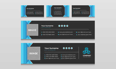 Complex email Signature Template set.