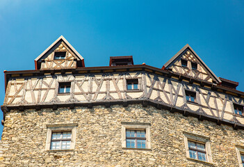 old traditional house in Germany in the half-timbered style