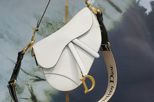 White Dior Saddle Bag.