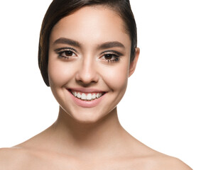 Fototapeta premium Emotional woman beauty fashion make up female